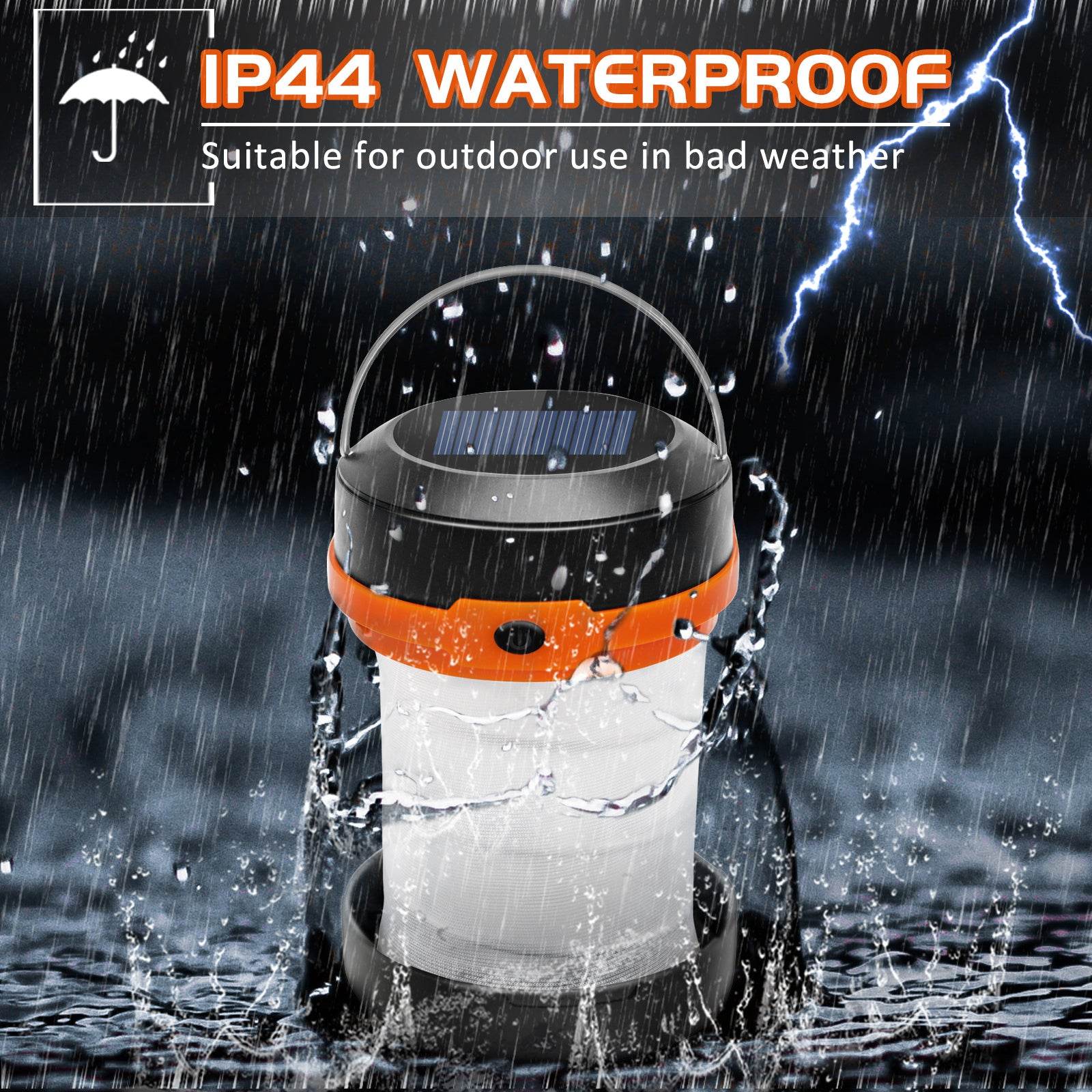 Collapsible Rechargeable LED Solar Camping Lights/Flashlight