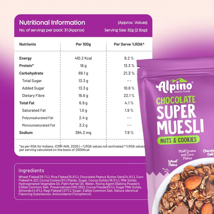 Protein-Rich Super Muesli Chocolate 400g