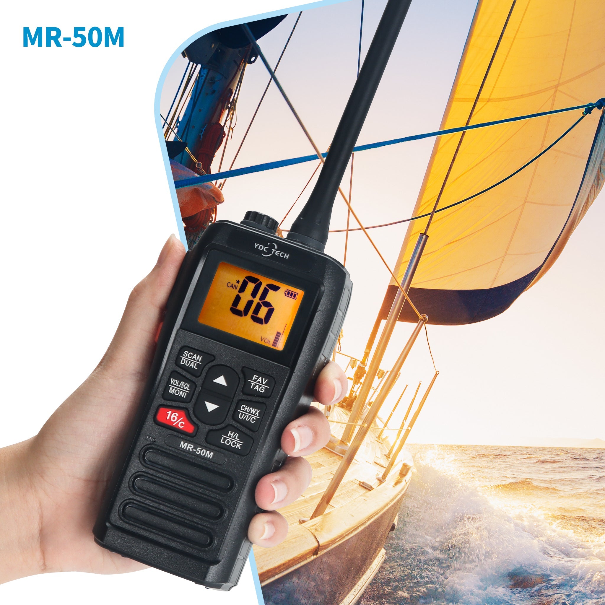 Handheld Waterproof Long Range VHF Marine Radio
