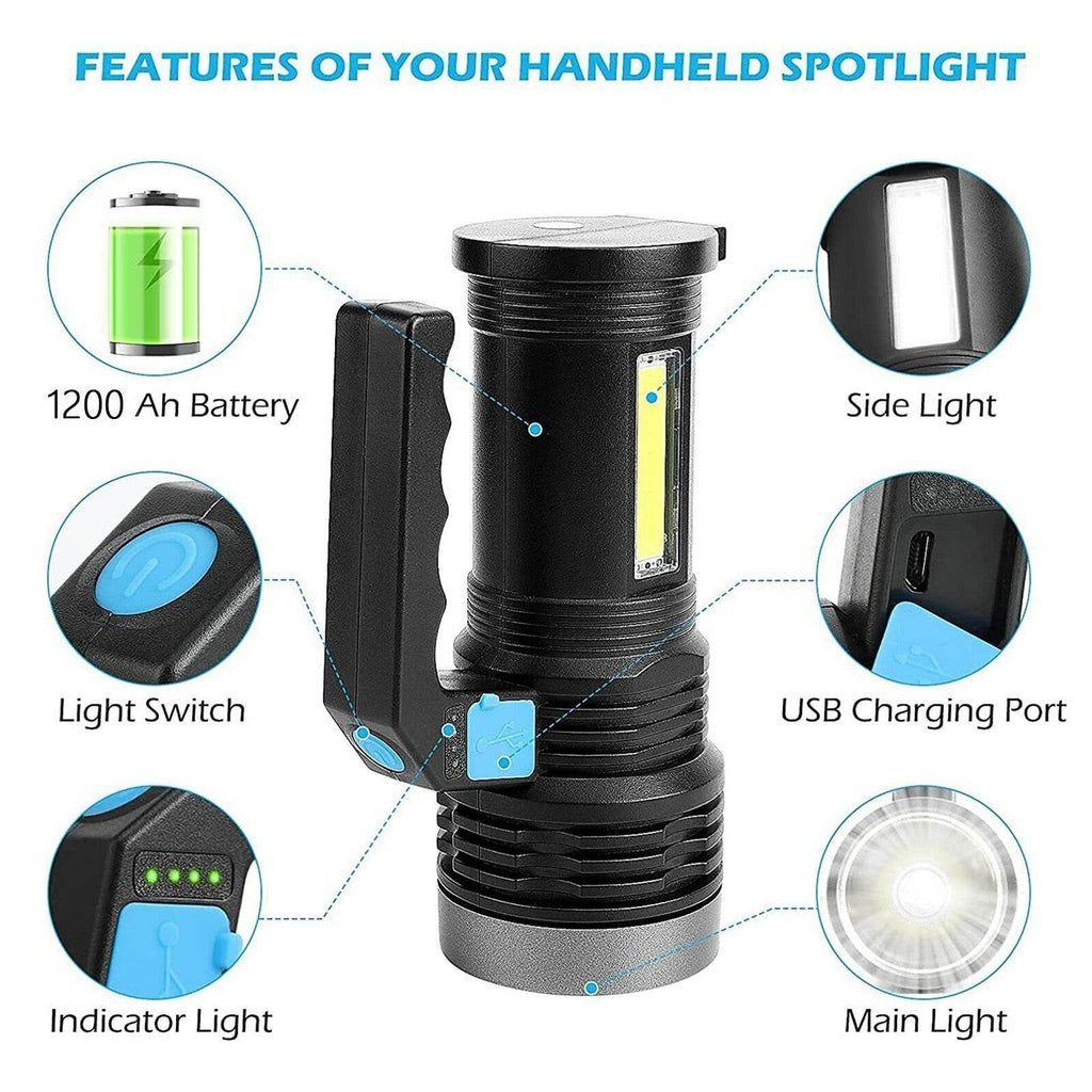 High Lumen Rechargeable LED Flashlight(Waterproof)
