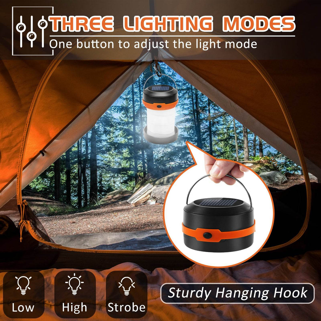 Collapsible Rechargeable LED Solar Camping Lights/Flashlight