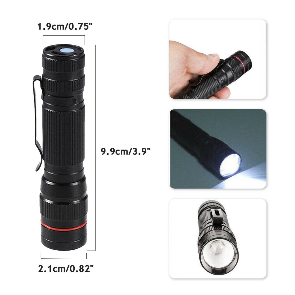Rechargeable LED Military Flashlight Handheld