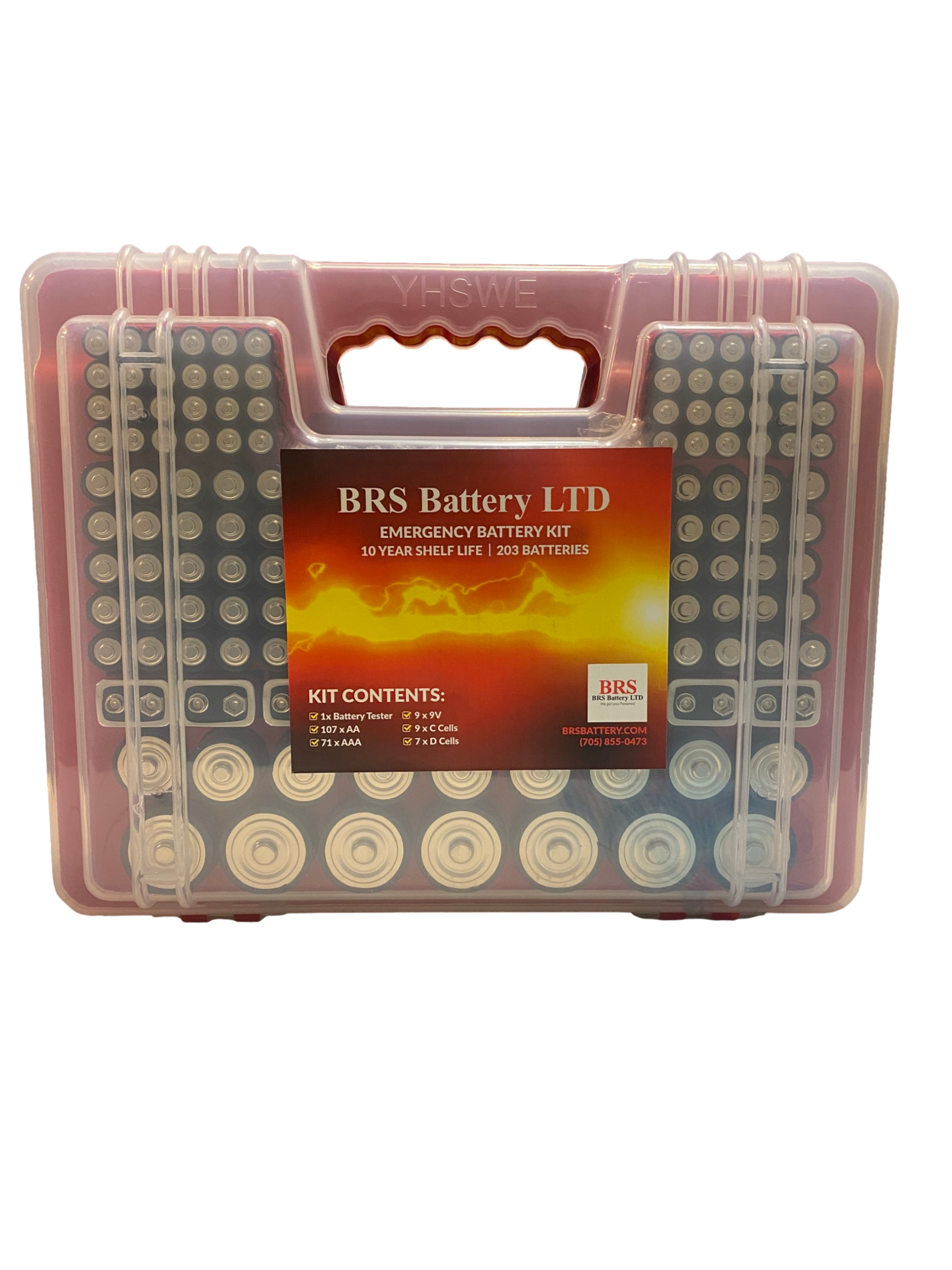 Emergency Battery Kit: 203 Alkaline Batteries + Tester