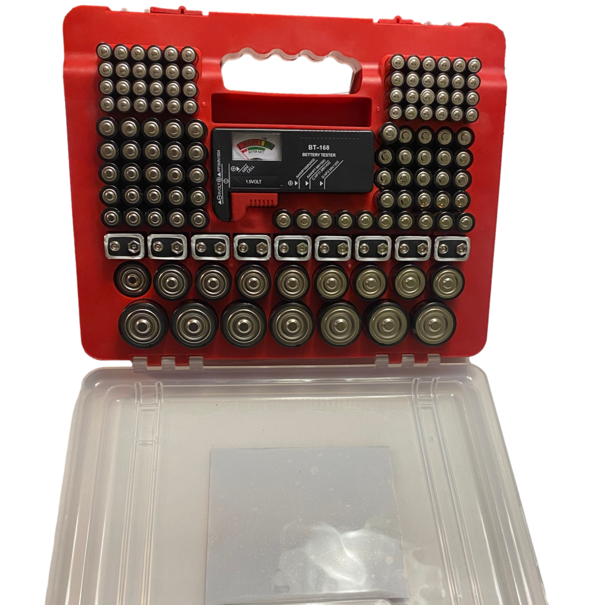 Emergency Battery Kit: 203 Alkaline Batteries + Tester