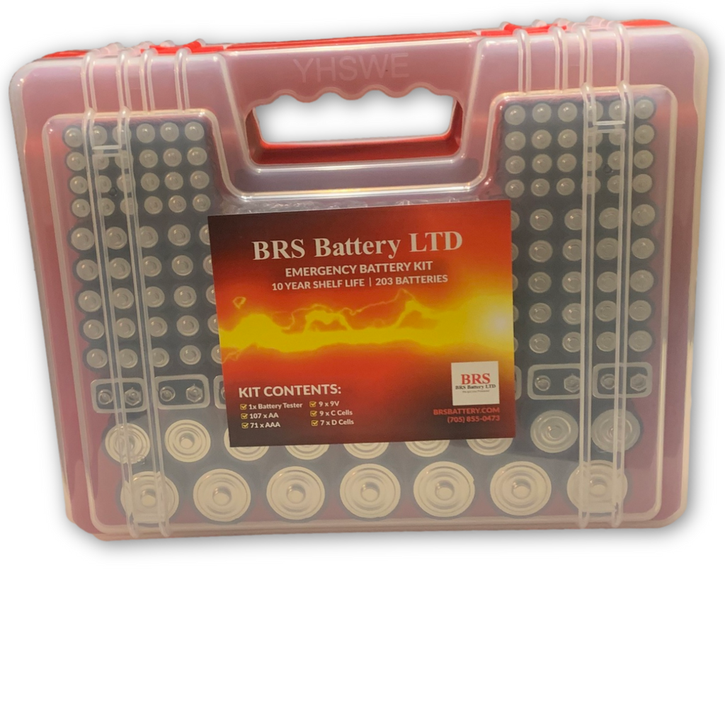 Emergency Battery Kit: 203 Alkaline Batteries + Tester
