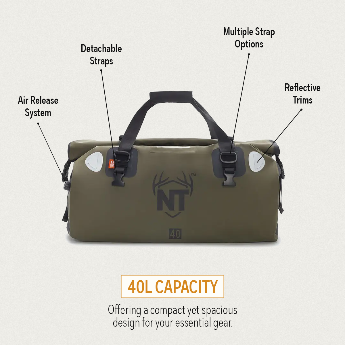 RANGE ROVER DRYPAK DUFFEL 40L