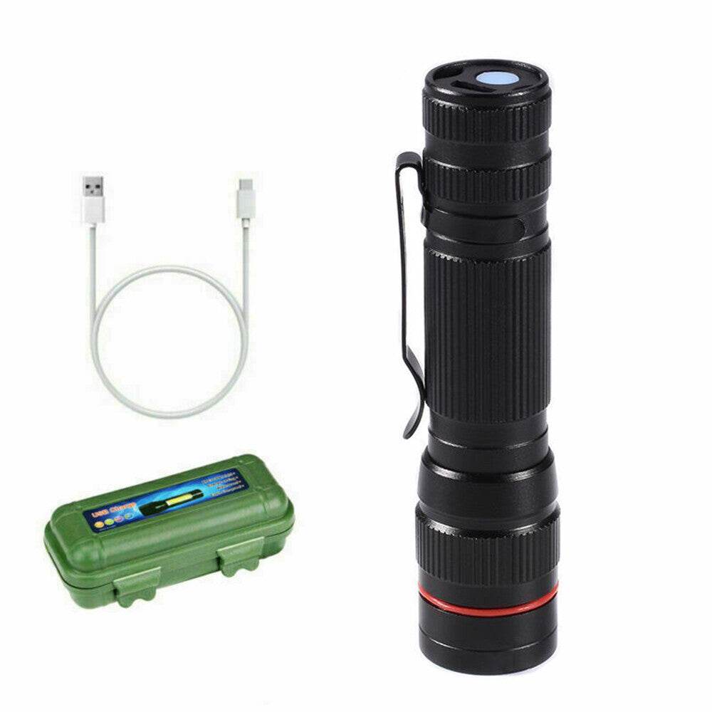 Rechargeable LED Military Flashlight Handheld