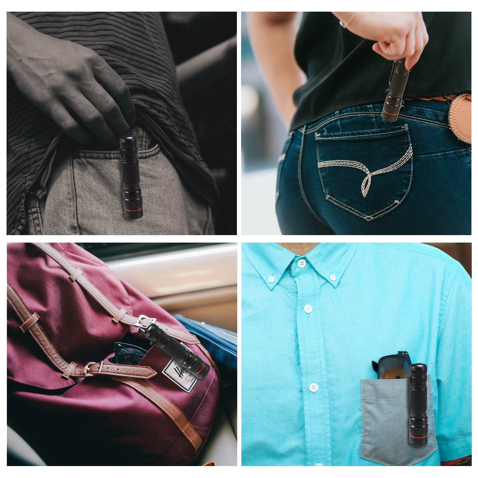 Rechargeable LED Military Flashlight Handheld