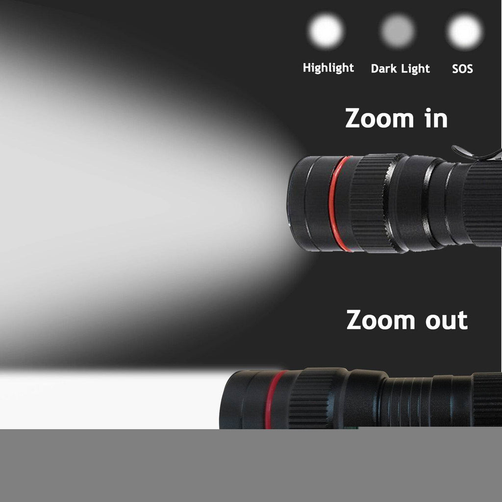 Rechargeable LED Military Flashlight Handheld